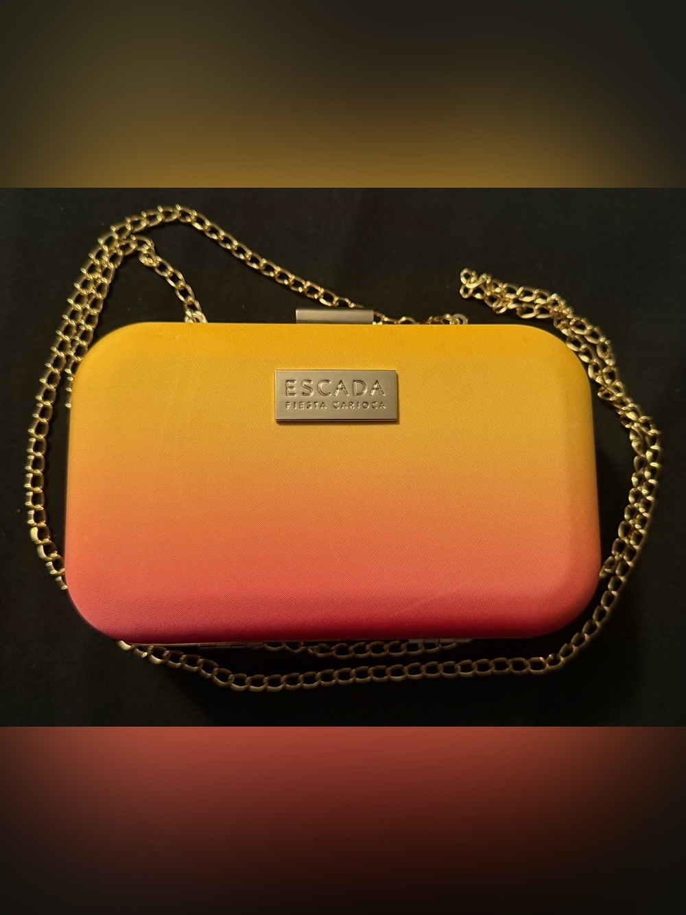 NWOT- ESCADA- LIMITED EDITION FIESTA
CARIOCA CLUTCH/ CROSSBODY BAG OMBRÉ- RARE